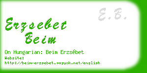 erzsebet beim business card